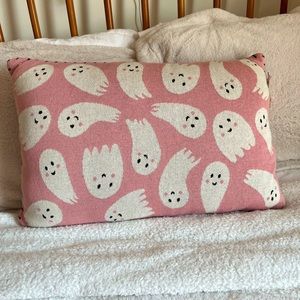 Pastel Pink Ghost Pillow